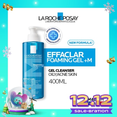 LA ROCHE POSAY La Roche Posay Effaclar Foaming Gel+M Cleanser- Sabun Wajah Kulit Jerawat/ Berminyak 400ml