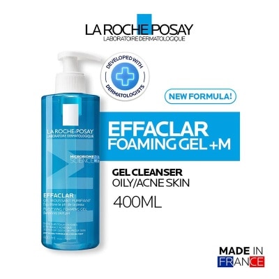 LA ROCHE POSAY La Roche Posay Effaclar Foaming Gel+M Cleanser- Sabun Wajah Kulit Jerawat/ Berminyak 400ml