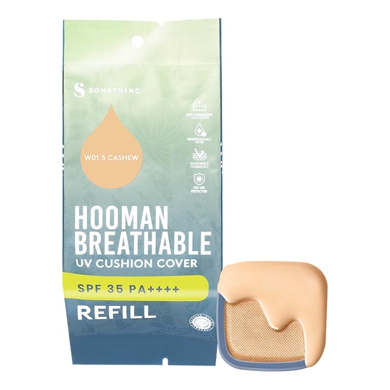 Hooman Breathable UV Cushion Cover SPF35 PA++++ Refill W01.5 Cashew 15g