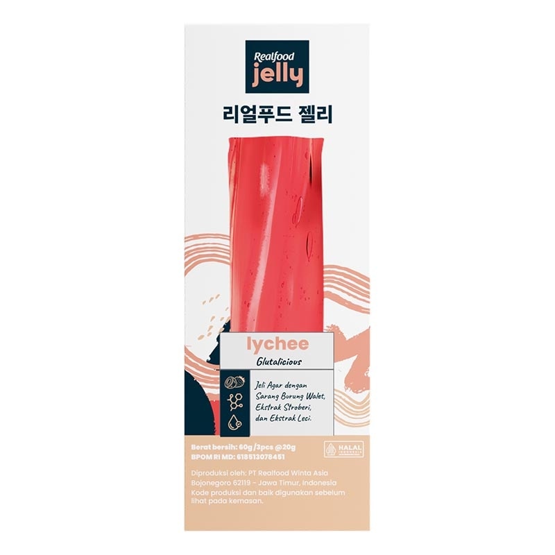 Realfood Jelly Lychee Glutalicious 20g 3'S (Box)