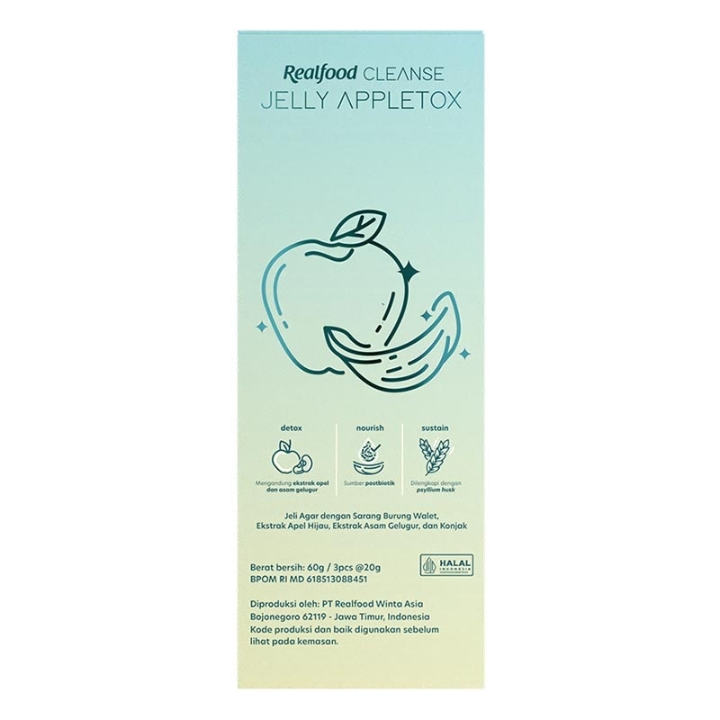 Realfood Cleanse Jelly Appletox 20g 3'S (Box)