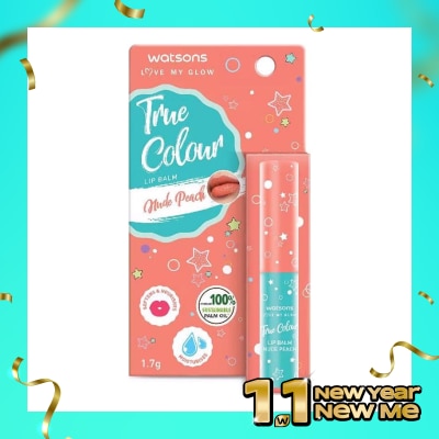 WATSONS Watsons True Colour Nude Peach Lip Balm 1.7g