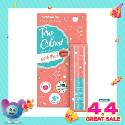 WATSONS - Watsons True Colour Nude Peach Lip Balm 1.7g