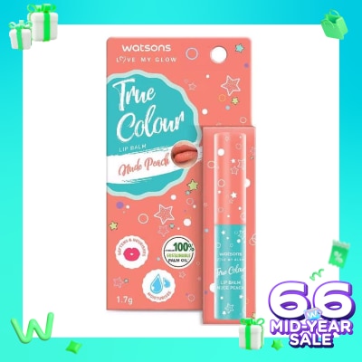 WATSONS Watsons True Colour Nude Peach Lip Balm 1.7g