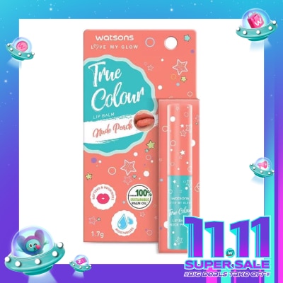 WATSONS Watsons True Colour Nude Peach Lip Balm 1.7g