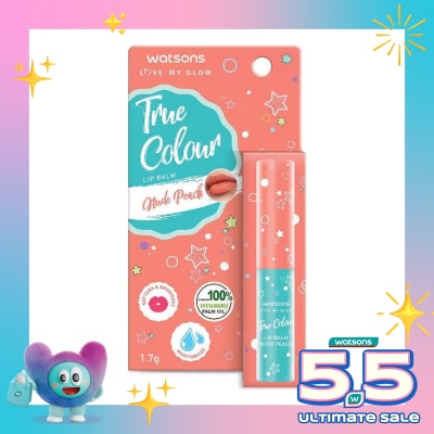 WATSONS - Watsons True Colour Nude Peach Lip Balm 1.7g