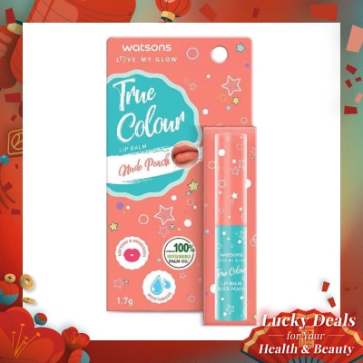 WATSONS Watsons True Colour Nude Peach Lip Balm 1.7g