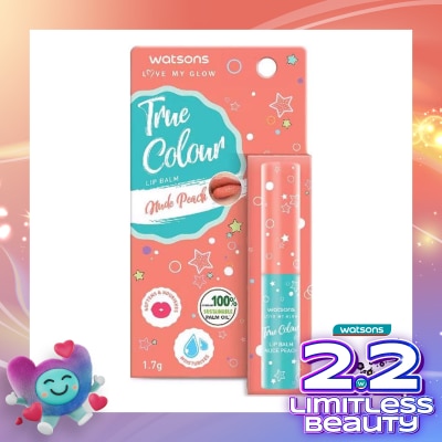 WATSONS Watsons True Colour Nude Peach Lip Balm 1.7g