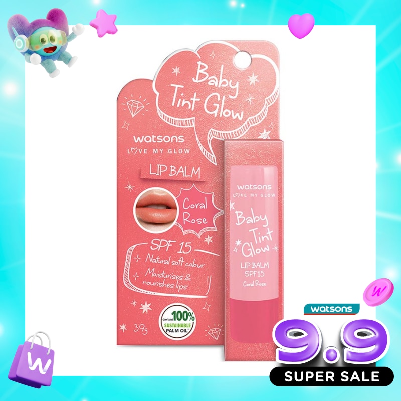 Watsons Baby Tint Glow Coral Rose Lip Balm SPF15 3.9g image