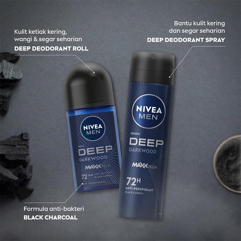 Nivea Men Deodorant Spray Deep 150ml - Deodoran pria
