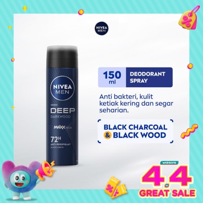 NIVEA - Nivea Men Deodorant Spray Deep 150ml - Deodoran pria