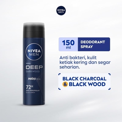 NIVEA Nivea Men Deodorant Spray Deep 150ml - Deodoran pria