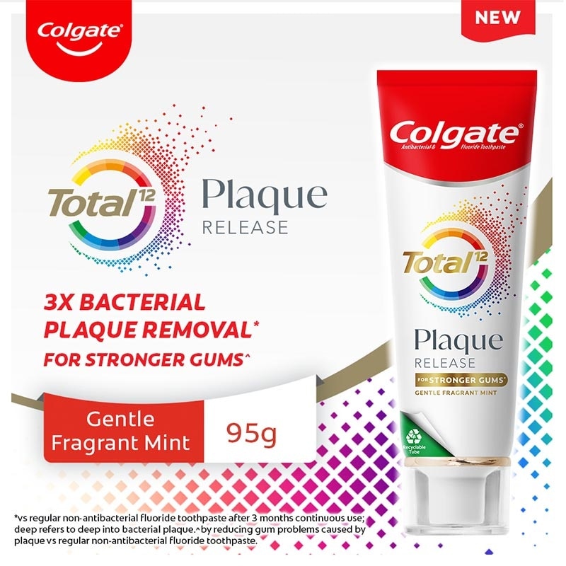 Colgate Total Plaque Release Gentle Fragrant Mint 95g - Pasta Gigi