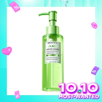 SKINTIFIC Skintific 3X Acid Acne Gel Cleanser 120ml
