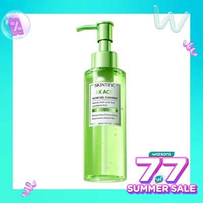 SKINTIFIC SKINTIFIC 3X ACID ACNE GEL CLNSR 120ML