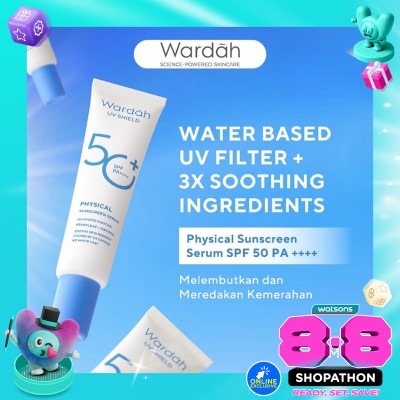 WARDAH - UV Shield Physical Sunscreen Serum SPF 50+ PA++++ 30ml image