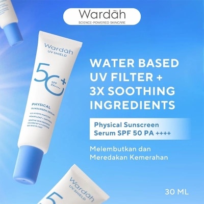 Wardah UV Shield Physical Sunscreen Serum SPF 50+ PA++++ 30ml