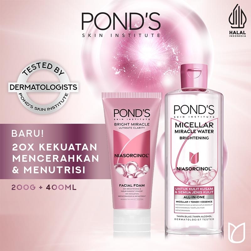 Ponds Micellar Miracle Water Brightening 400ml