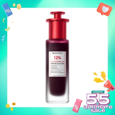 SKINTIFIC Skintific 12% AHA BHA PHA LHA Peeling Solution 30ml