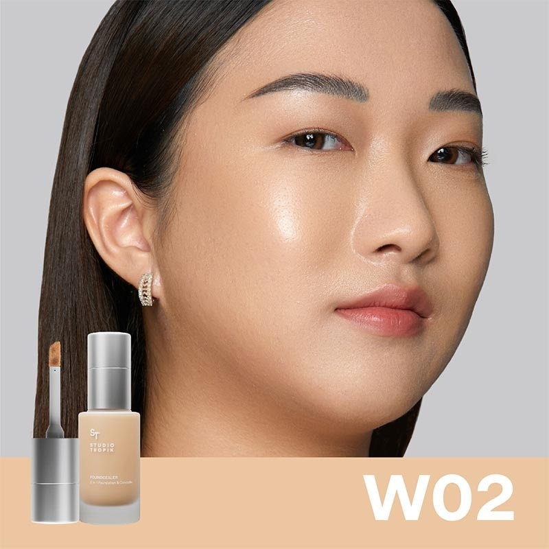 Studio Tropik Foundcealer 2 in 1 Foundation & Concealer W02 27g