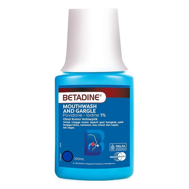 Betadine Kumur 100ml Mouthwash and Gargle - Obat Kumur Antiseptik