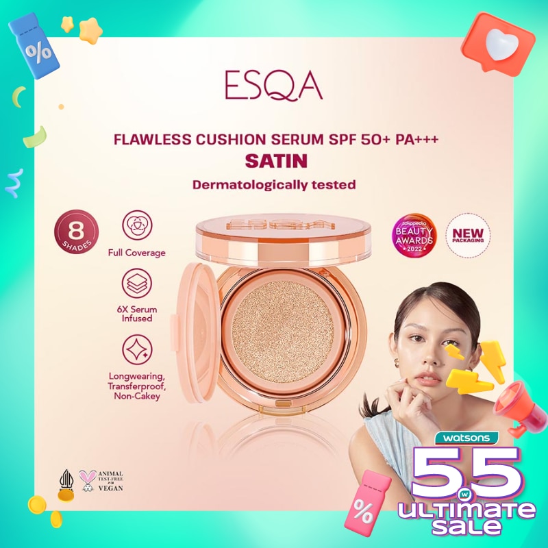 Esqa Flawless Cushion Serum SPF 50+ PA+++ Satin Milkshake 15g