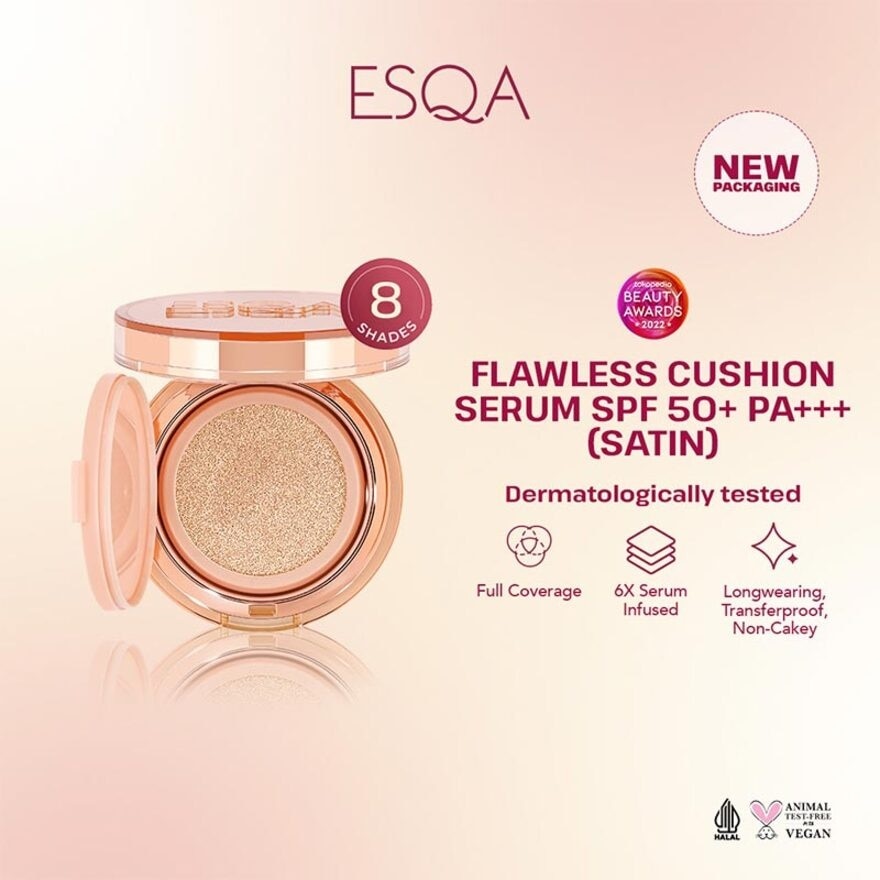 Esqa Flawless Cushion Serum SPF 50+ PA+++ Satin Milkshake 15g