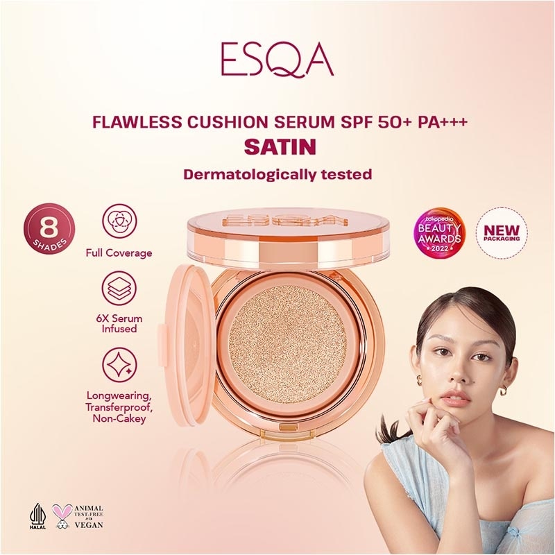 ESQA Esqa Flawless Cushion Serum SPF 50+ PA+++ Satin Milkshake 15g