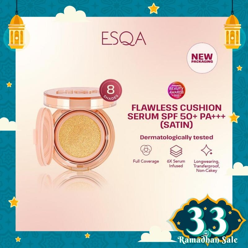 ESQA ESQA FLAW CUSHION SRM SATIN CUSTARD