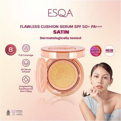 ESQA Esqa Flawless Cushion Serum SPF 50+ PA+++ Satin Custard 15g