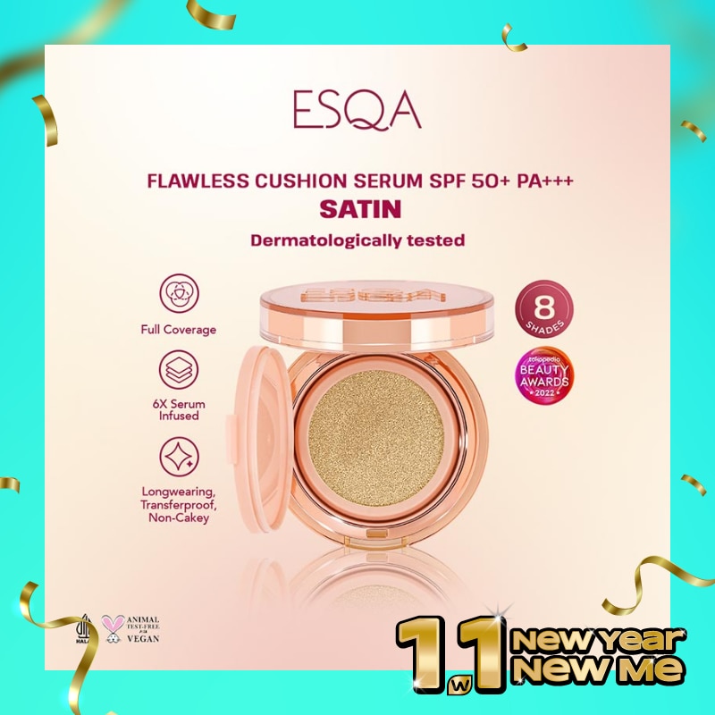 ESQA Esqa Flawless Cushion Serum SPF 50+ PA+++ Satin Granola 15g