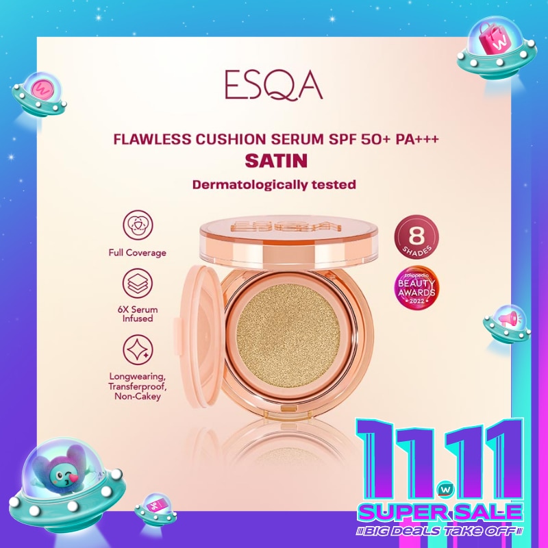 ESQA Esqa Flawless Cushion Serum SPF 50+ PA+++ Satin Granola 15g