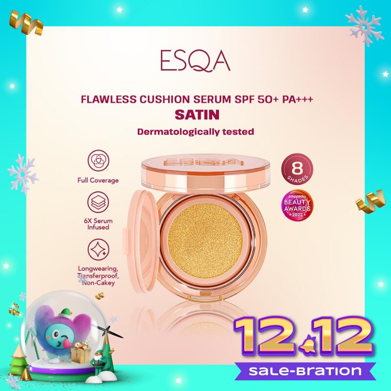ESQA Esqa Flawless Cushion Serum SPF 50+ PA+++ Satin Caramel 15g