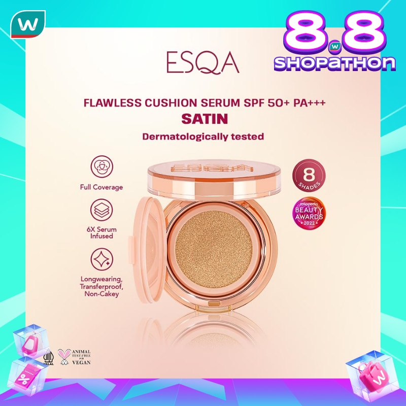 Esqa Flawless Cushion Serum SPF 50+ PA+++ Satin Biscuit 15g