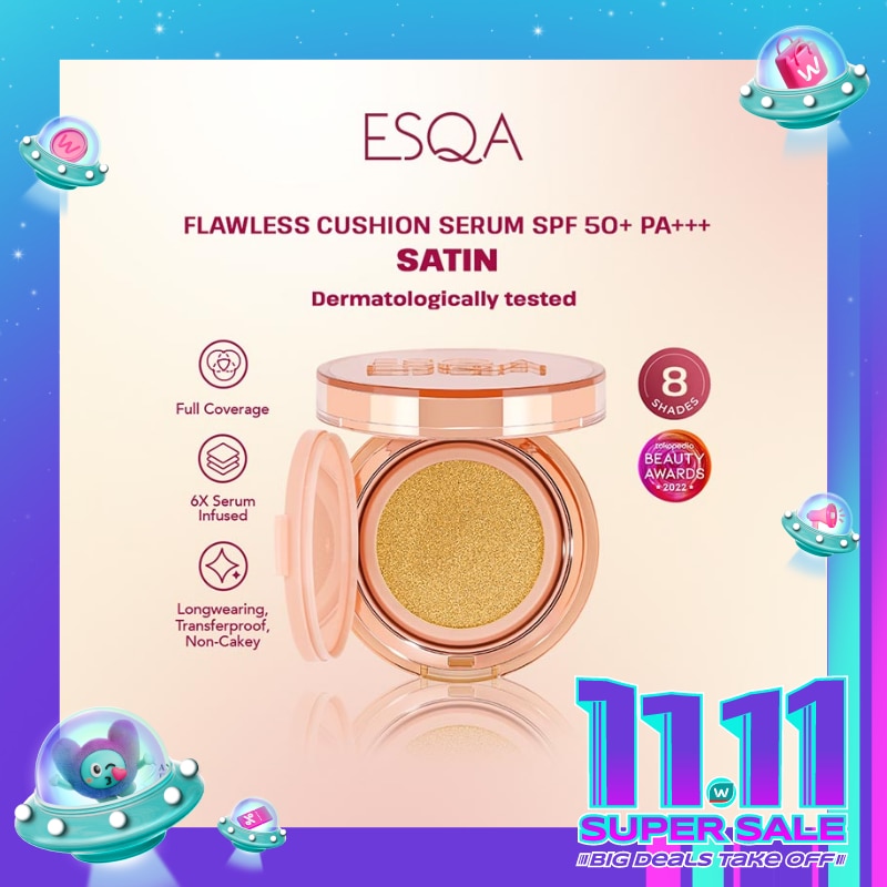 Esqa Flawless Cushion Serum SPF 50+ PA+++ Satin Pancake 15g