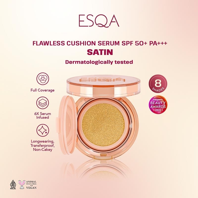 Esqa Flawless Cushion Serum SPF 50+ PA+++ Satin Pancake 15g
