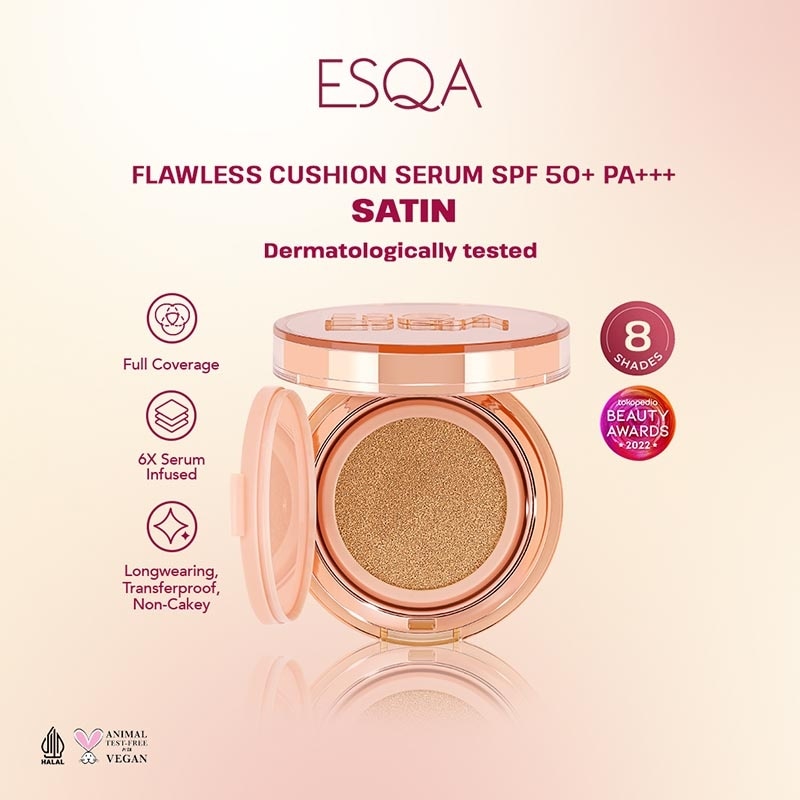 ESQA Esqa Flawless Cushion Serum SPF 50+ PA+++ Satin Truffle 15g