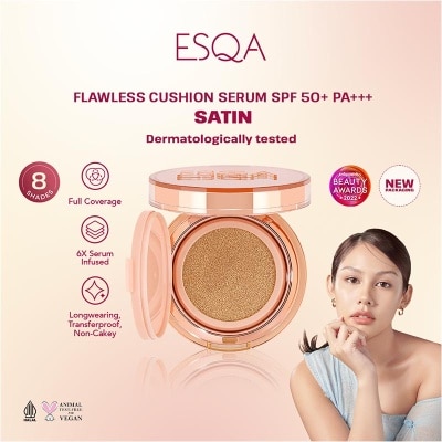 ESQA Esqa Flawless Cushion Serum SPF 50+ PA+++ Satin Truffle 15g