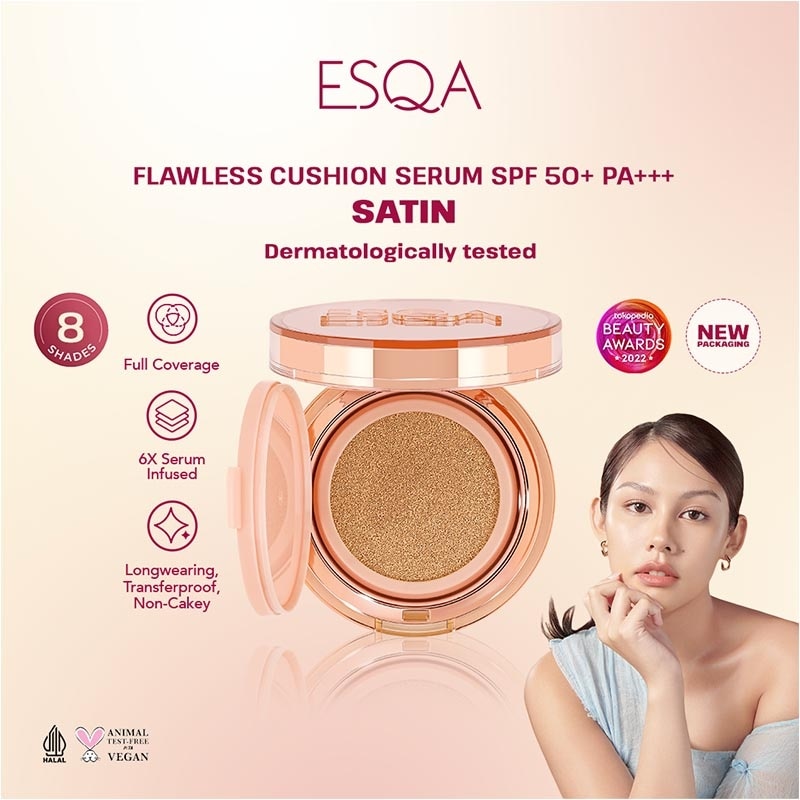 ESQA Esqa Flawless Cushion Serum SPF 50+ PA+++ Satin Truffle 15g