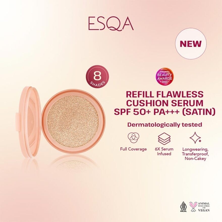 Esqa Refill Flawless Cushion Serum SPF 50+ PA+++ Satin Milkshake 15g