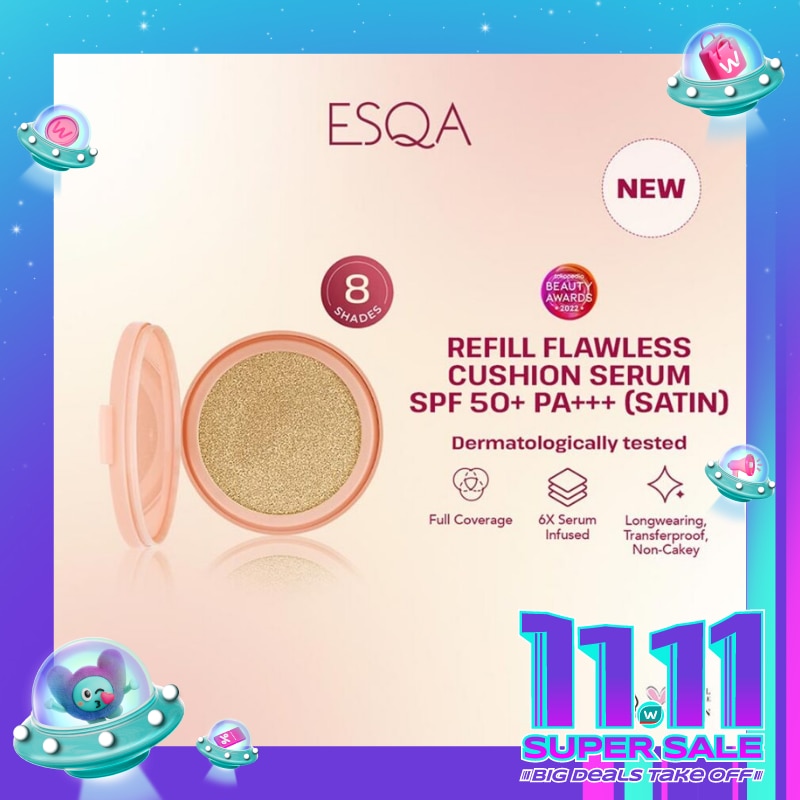 Esqa Refill Flawless Cushion Serum SPF 50+ PA+++ Satin Granola 15g