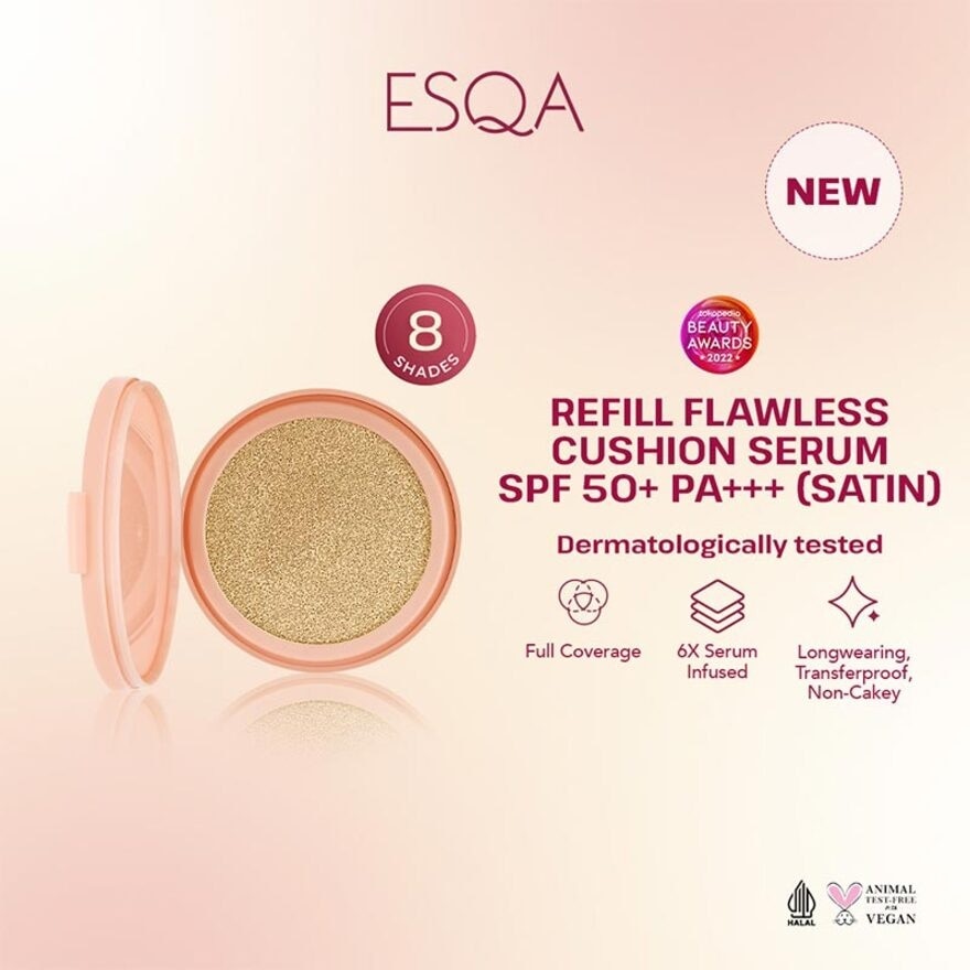 Esqa Refill Flawless Cushion Serum SPF 50+ PA+++ Satin Granola 15g