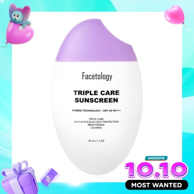 FACETOLOGY Facetology Triple Care Sunscreen SPF 40 PA+++ 40ml image