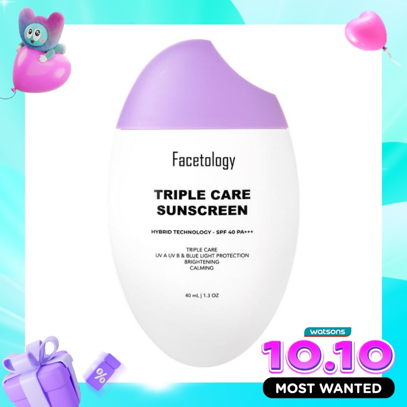 Facetology Triple Care Sunscreen SPF 40 PA+++ 40ml image