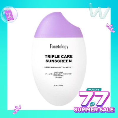 FACETOLOGY Facetology Triple Care Sunscreen SPF 40 PA+++ 40ml