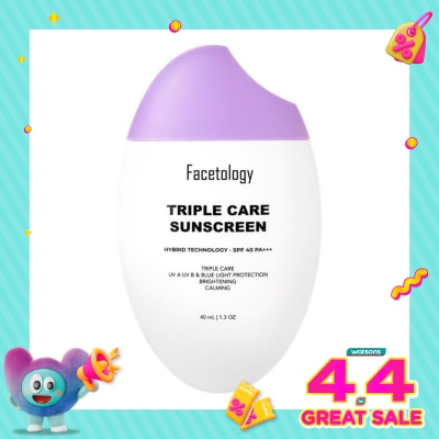 FACETOLOGY - Facetology Triple Care Sunscreen SPF 40 PA+++ 40ml