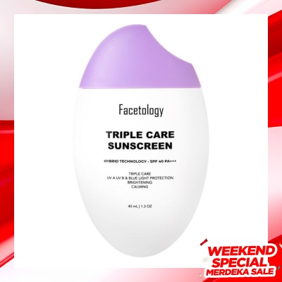 FACETOLOGY Facetology Triple Care Sunscreen SPF 40 PA+++ 40ml