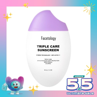 FACETOLOGY - Facetology Triple Care Sunscreen SPF 40 PA+++ 40ml
