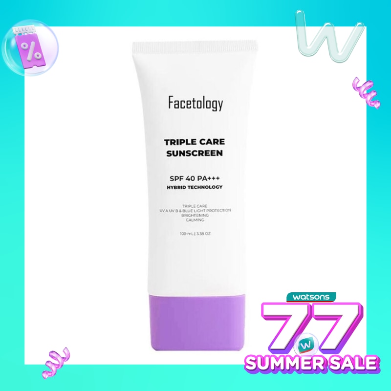 Facetology Triple Care Sunscreen SPF 40 PA+++ 100ml