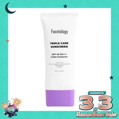 FACETOLOGY Facetology Triple Care Sunscreen SPF 40 PA+++ 100ml